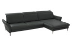 Basis-Ecksofa MONDO Mirum in einerm Echtlederbezug in Steel