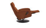 Komfort-Relaxsessel MONDO Comfort Casio Vision A, in der Farbausführung Cognac, Seitenansicht mit Funktion