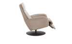 Basis-Relaxsessel MONDO Comfort Casio Vision A, in der Farbausführung Creme, Seitenansicht mit Funktion