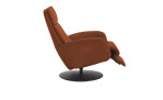 Basis-Relaxsessel MONDO Comfort Casio Vision A, in der Farbausführung Cognac, Seitenansicht mit Funktion
