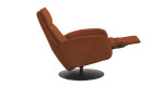 Basis-Relaxsessel MONDO Comfort Casio Vision A, in der Farbausführung Cognac, Seitenansicht mit Funktion