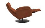 Basis-Relaxsessel MONDO Comfort Casio Vision A, in der Farbausführung Cognac, Seitenansicht mit Funktion