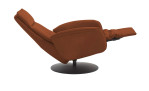 Basis-Relaxsessel MONDO Comfort Casio Vision A, in der Farbausführung Cognac, Seitenansicht mit Funktion