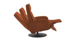 Basis-Relaxsessel MONDO Comfort Casio Vision A, in der Farbausführung Cognac, Seitenansicht mit Funktion