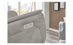 Komfort-Relaxsessel MONDO BASA in der Farbausführung grau, Detailfoto von der Amrlehne mit dem Bedienungspad