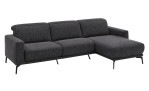 Komfort-Wohnlandschaft MONDO Ensemble Shima, in der Farbausführung Black, Schrägansicht