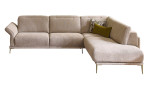 Komfort-Ecksofa MONDO Lillia in einem Bezugsstoff in beige, Ausrichtung rechts