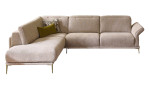 Basis-Ecksofa MONDO Lillia in einem Bezugsstoff in beige, Ausrichtung links