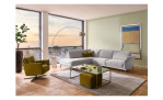 Komfort-Ecksofa MONDO Ensemble Lillia, in der Farbausführung Silver, in einem Raum stehend, Schrägansicht