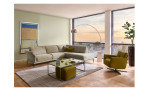Basis-Ecksofa MONDO Ensemble Lillia, in der Farbausführung Beige, in einem Raum stehend, Schrägansicht