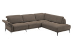 Basis-Ecksofa MONDO Ensemble Lillia, in der Farbausführung Taupe, Schrägansicht