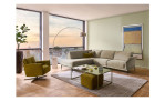 Basis-Ecksofa MONDO Ensemble Lillia, in der Farbausführung Beige, in einem Raum stehend, Schrägansicht