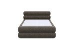 Boxspringbett Nova in der Farbe dunkelgrau, Frontansicht