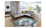 Basis-Ecksofa vito Ticona, in der Farbe Silver/ Olive mit der Sitzvorzug