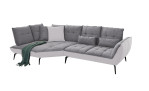 Komfort-Ecksofa vito Ticona, in der Farbausführung Silver