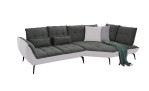 Komfort-Ecksofa vito Ticona, in der Farbausführung Grau / Silver