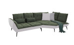 Komfort-Ecksofa vito Ticona, in der Farbausführung Olive / Silver