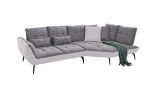 Komfort-Ecksofa vito Ticona, in der Farbausführung Silver