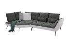 Komfort-Ecksofa vito Ticona, in der Farbausführung Grau / Silver