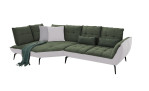 Komfort-Ecksofa vito Ticona, in der Farbausführung Olive / Silver