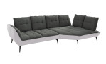 Basis-Ecksofa vito Ticona, in der Farbausführung Grau / Silber