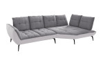 Basis-Ecksofa vito Ticona, in der Farbausführung Silber