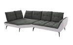 Basis-Ecksofa vito Ticona, in der Farbausführung Grau / Silber
