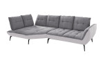 Basis-Ecksofa vito Ticona, in der Farbausführung Silber