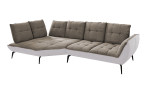 Basis-Ecksofa vito Ticona, in der Farbausführung Taupe / Silber