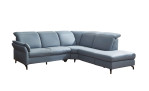 Basis-Ecksofa vito Sardena, in der Farbausführung Greyblue