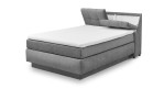 Boxspringbett set one Fairfield im Bezug Anthrazit, Kopfteil-Stauraum offen