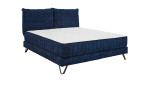 Boxspringbett set one Baldwin in der Farbe dunkelblau