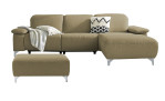 Komfort - Ecksofa Musterring MR 370, in der Farbausführung  taupe mit einem Hocker