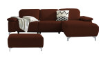 Komfort - Ecksofa Musterring MR 370, in der Farbausführung  kupfer mit einem Hocker