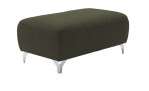 Hocker in der Farbe olive, Schrägansicht