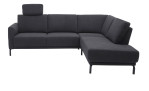 Komfort-Ecksofa Musterring MR 385 in schwarz