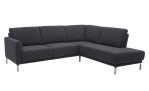 Basis-Ecksofa Musterring MR 385 in schwarz, seitliche Ansicht