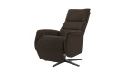 Relaxsessel Musterring MR 376, in der Farbausführung braun, Schrägansicht rechts, Rücken leicht nach hinten, Fußteil leicht nach vorne