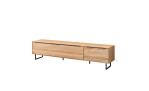 TV-Board set one Jackson in Eiche mit schwarzen Metallkufen