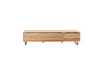 TV-Board set one Jackson in Eiche mit schwarzen Metallkufen, Frontalansicht