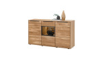 Sideboard set one Jackson in Eiche, mit einem verglasten, beleuchteten Fach mittig