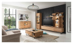 Sideboard set one Jackson in Eiche, mit einem verglasten Fach mittig, Milieubild