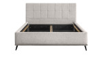 Basis-Polsterbett set one Stamford in Hellgrau mit einer Absetzung im Rahmen in Mittelgrau