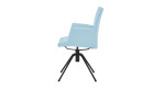 Speisezimmer-Armlehnen-Stuhl Musterring Helmond, in der Farbausführung Skyblue, Seitenansicht