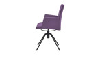 Speisezimmer-Armlehnen-Stuhl Musterring Helmond, in der Farbausführung Aubergine, Seitenansicht
