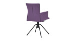 Speisezimmer-Armlehnen-Stuhl Musterring Helmond, in der Farbausführung Aubergine, Schrägansicht, Rückenansicht