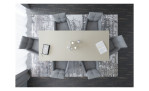 Esstisch set one Reno in der Farbe Kaschmir Glanz, Milieubild von oben