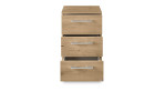 Nachttisch set one Henderson im Dekor Eiche-Artisan-Nachbildung und 3 Schubkästen, geöffnet