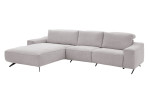 Komfort-Wohnlandschaft Musterrring MR 9450, in der Farbausführung Silver, Schrägansicht