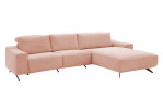 Komfort-Wohnlandschaft Musterrring MR 9450, in der Farbausführung Rose, Schrägansicht